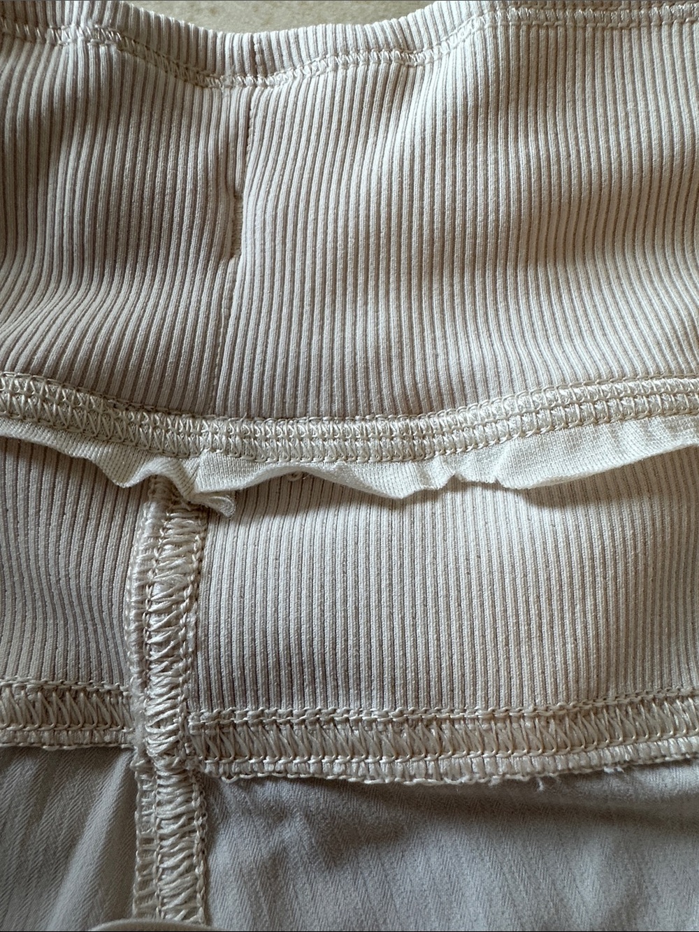 lululemon Studio / Dance Studio Lined Pants Cream Ribbed Cuff - Picture 6 of 10